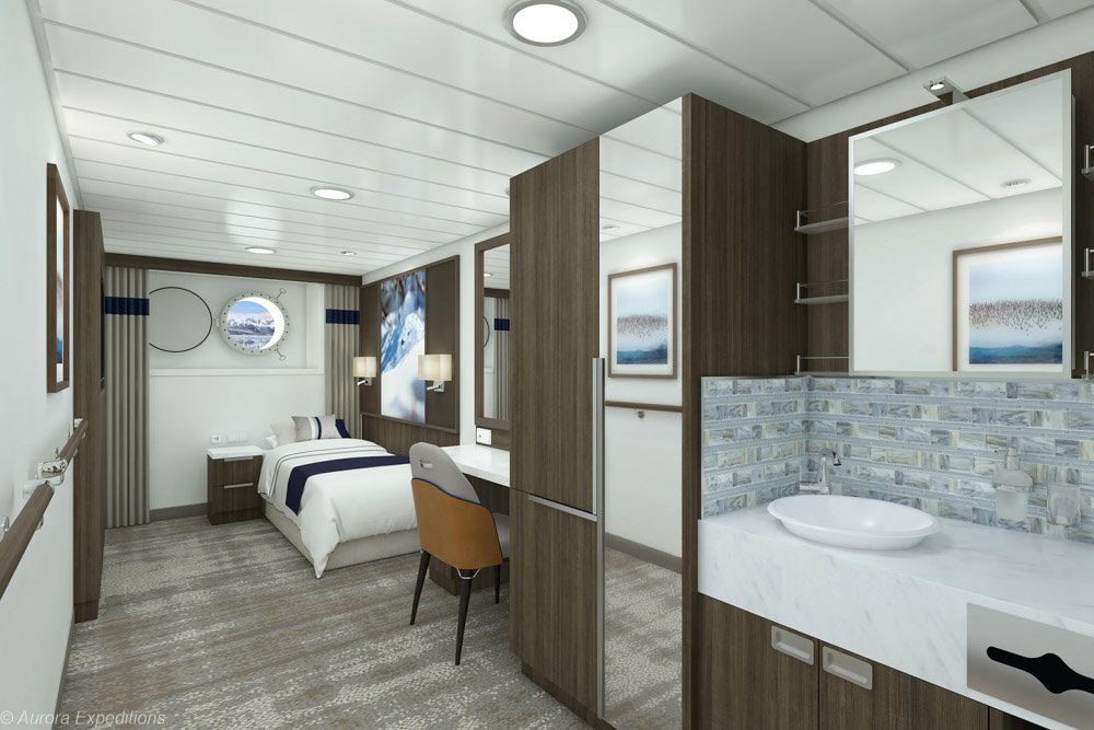 Render-Aurora-Kabine-Superior-Single-der-Douglas-Mawson-Aurora-Expeditions